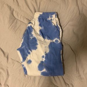 Tie dye joggers.